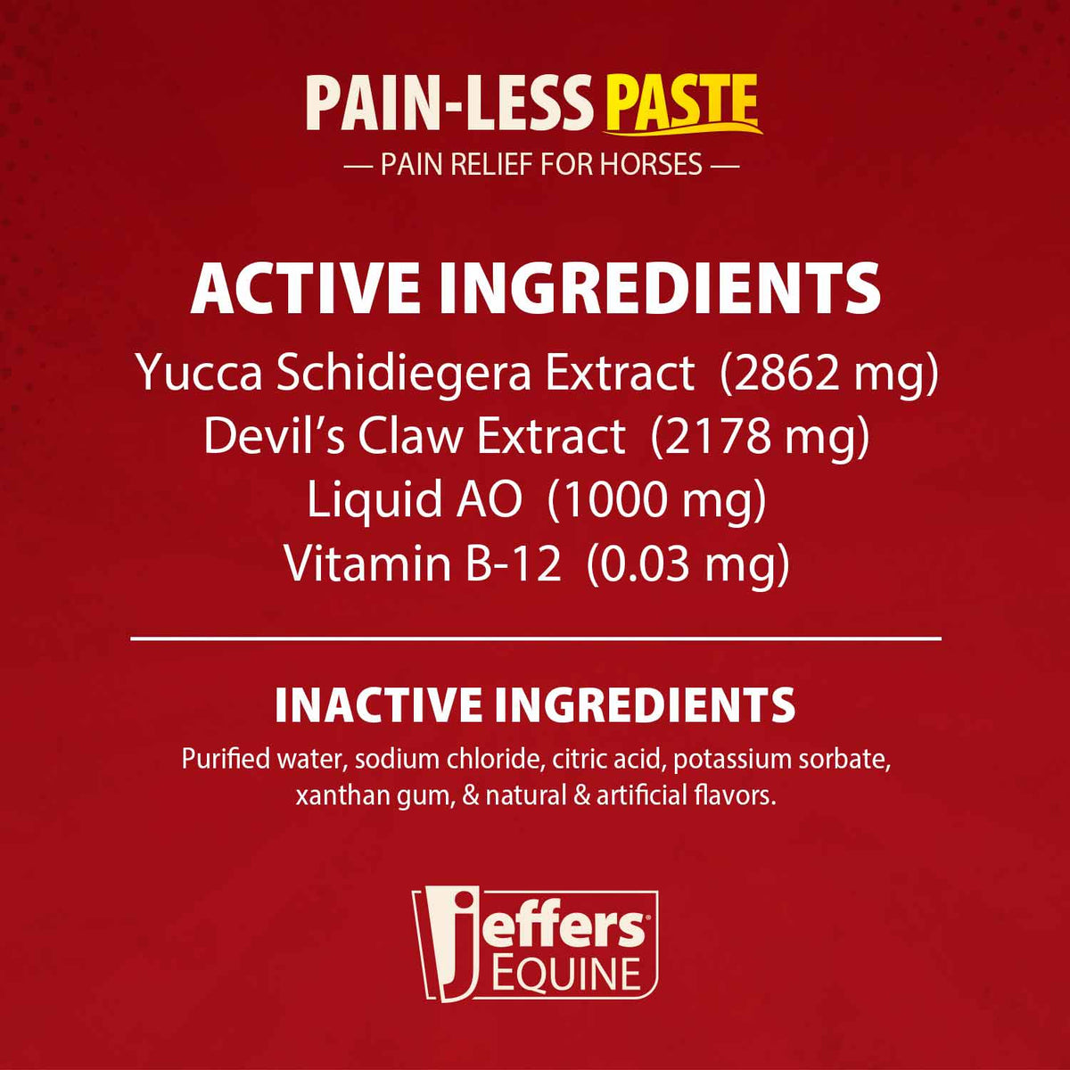 Jeffers Pain-Less Pain Relief Paste for Horses