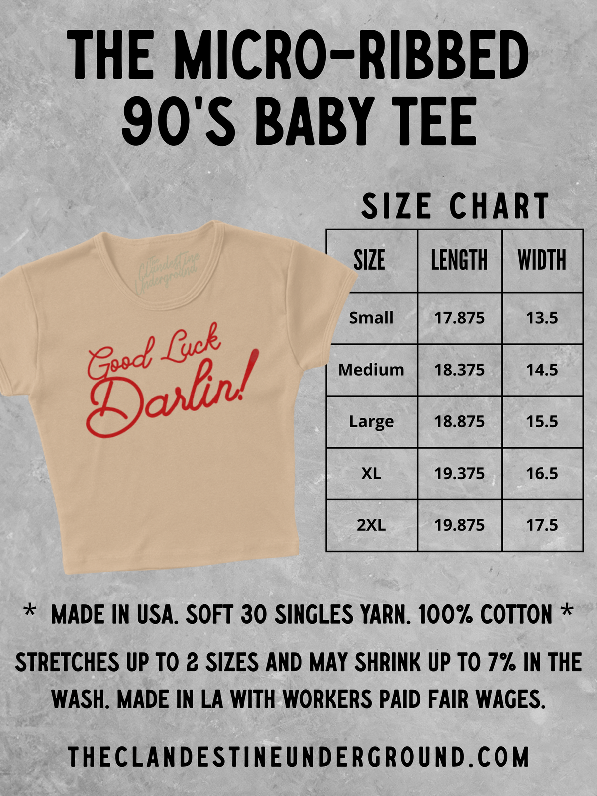Underground Original Design: Wild Horses Rodeo, Western Micro-Ribbed Baby Tee