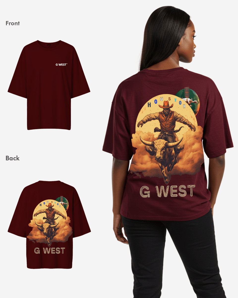 G West Womens Oversized Houston Rodeo T-Shirt