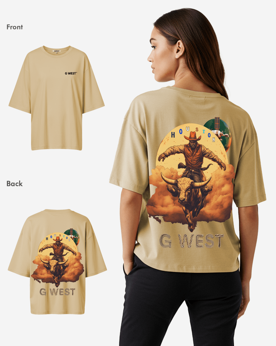 G West Womens Oversized Houston Rodeo T-Shirt