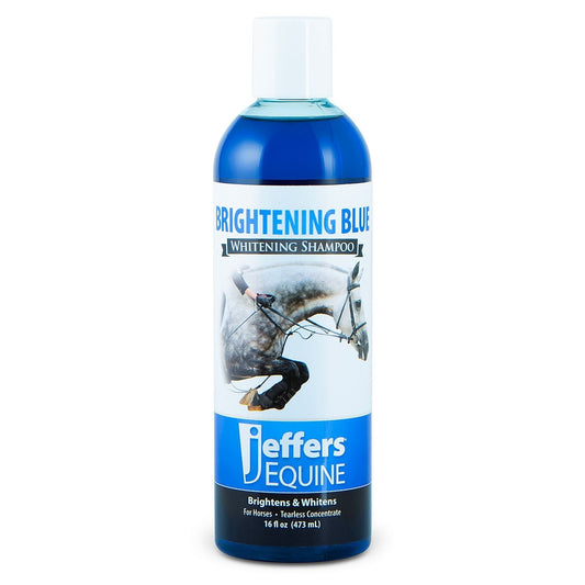 Jeffers Equine BRIGHTENING BLUE Whitening Horse Shampoo
