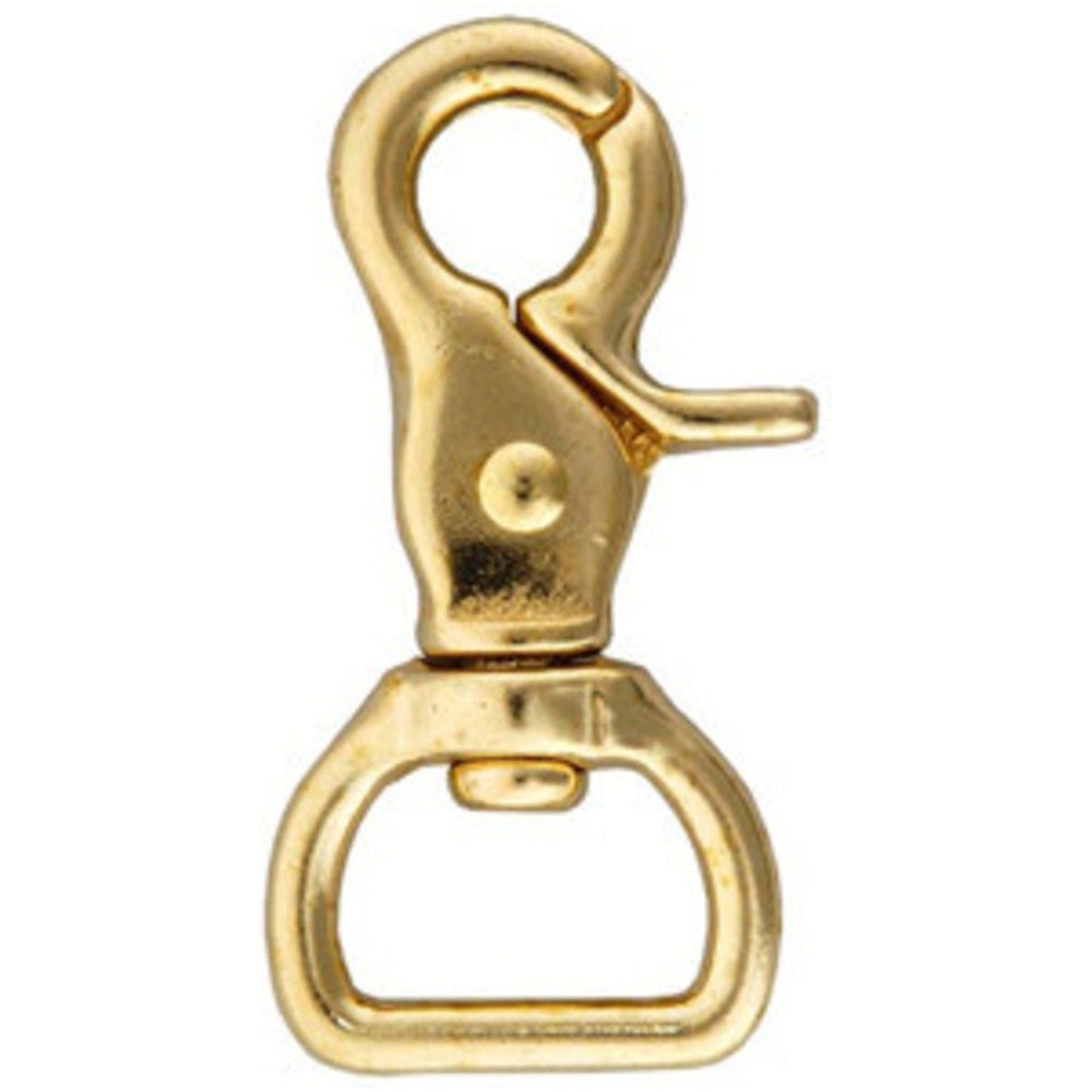 Horse Tack Brass-Plated Trigger Snap Square Eye Snap Loop Eye 2-1/2" 4-Pack